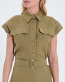 Robe chemise kaki_2