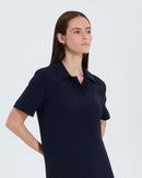 Robe chemise en crêpe nocturne_2