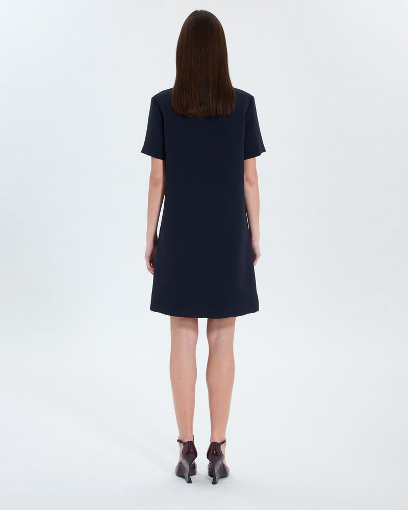 Robe chemise en crêpe nocturne_3