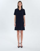 Robe chemise en crêpe nocturne_4