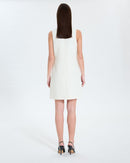 Robe courte en tweed écrue_3