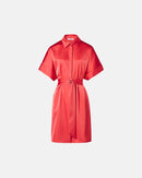 Robe chemise satinée corail_4