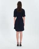 Robe courte en crêpe nocturne_3
