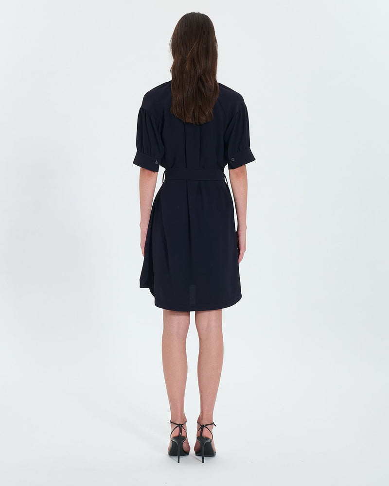 Robe courte en crêpe nocturne_3