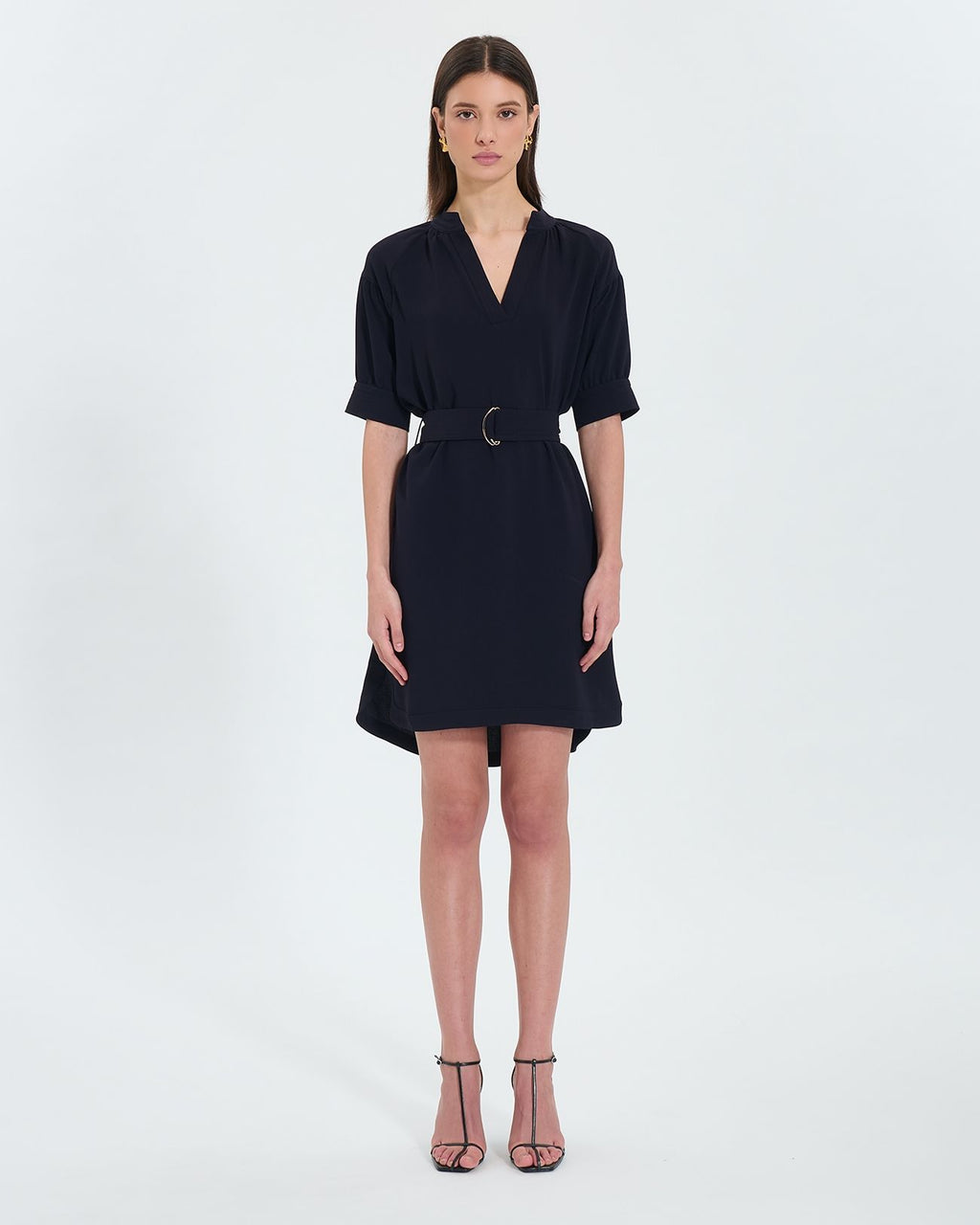Short nighttime crepe dress_4