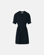 Short nighttime crepe dress_5