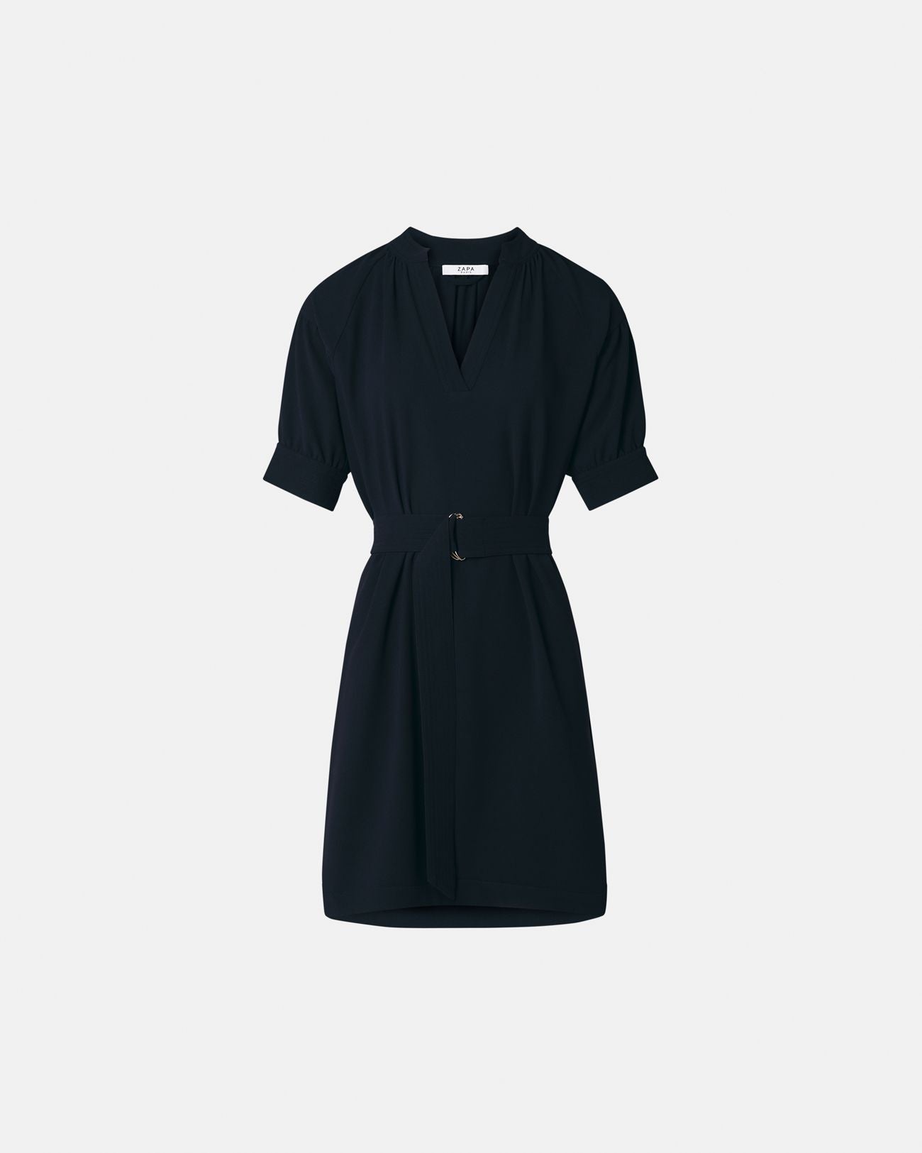 Short nighttime crepe dress_5