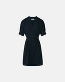 Robe courte en crêpe nocturne_5