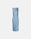 Robe satinée à dos bénitier bleu hortensia_5