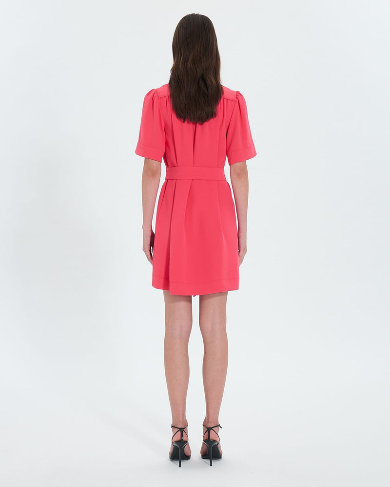 Robe droite cintrée corail_3
