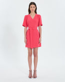 Robe droite cintrée corail_4