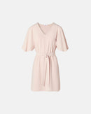 Robe courte en crêpe nude_4