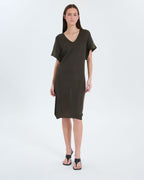 Khaki fine knit dress_1