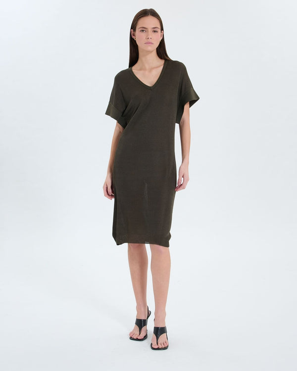 Khaki fine knit dress_1