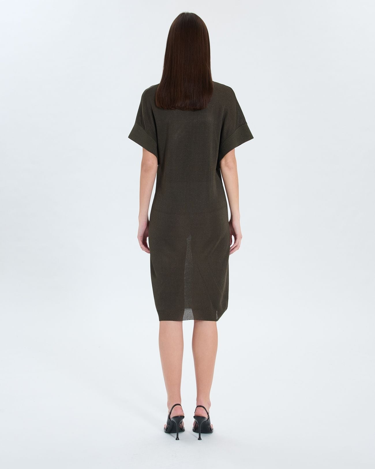 Khaki fine knit dress_3