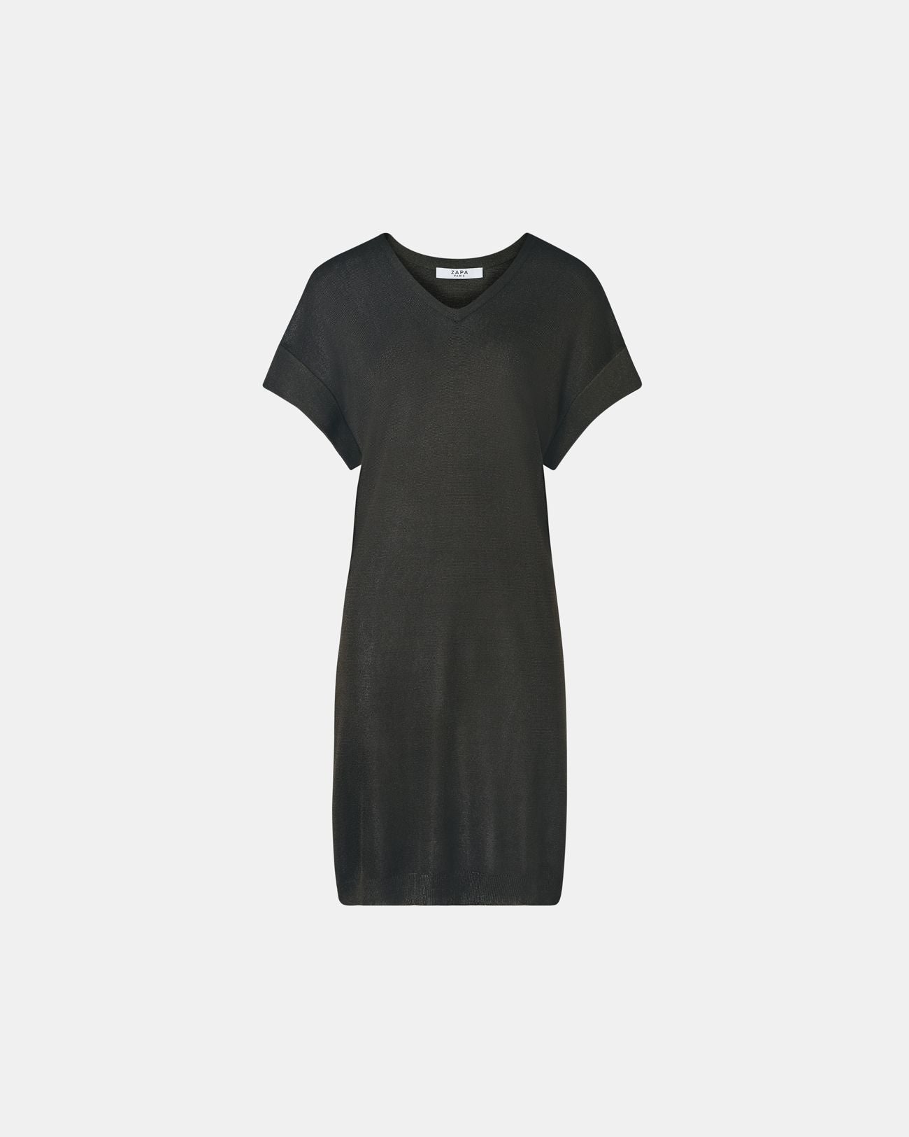 Khaki fine knit dress_5