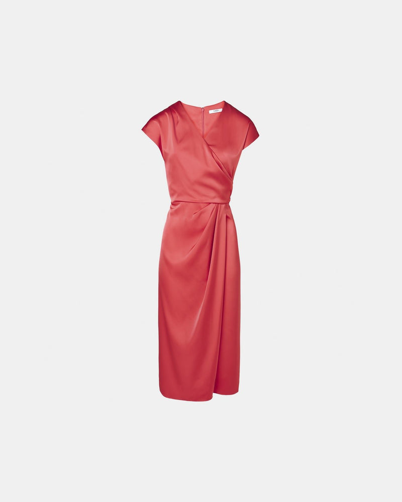 Robe satinée corail_5