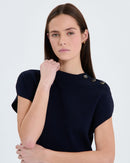 Robe courte en maille nocturne_2