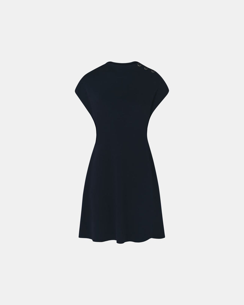 Robe courte en maille nocturne_5