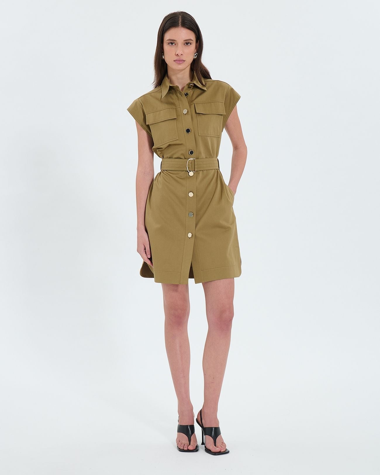 Khaki shirt dress_1