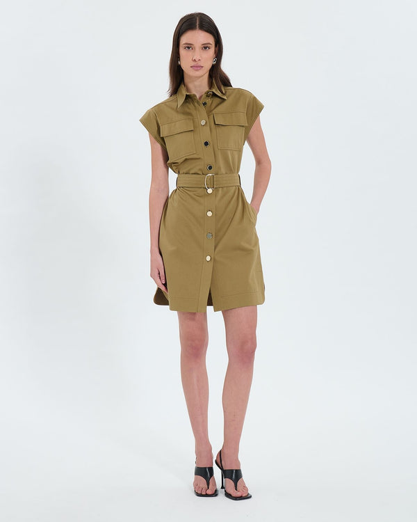 Khaki shirt dress_1