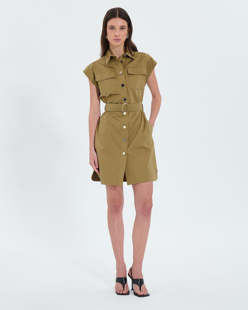 Robe chemise kaki_1