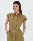Robe chemise kaki_2