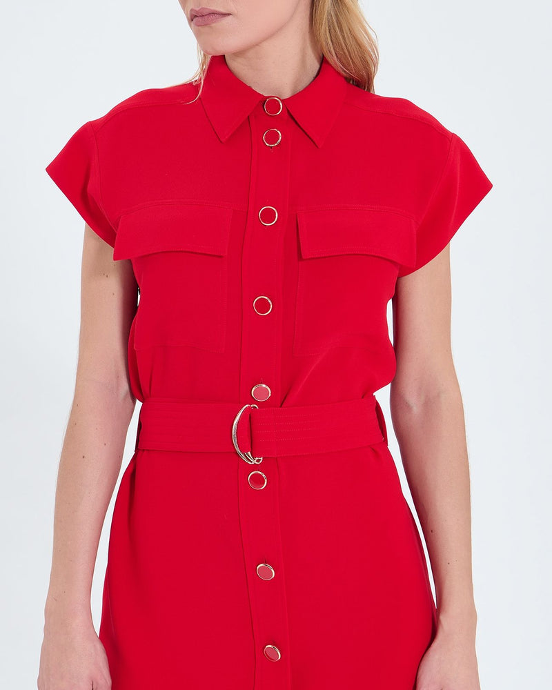 Robe chemise rouge_2