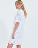Robe mi longue à broderie anglaise écrue_2