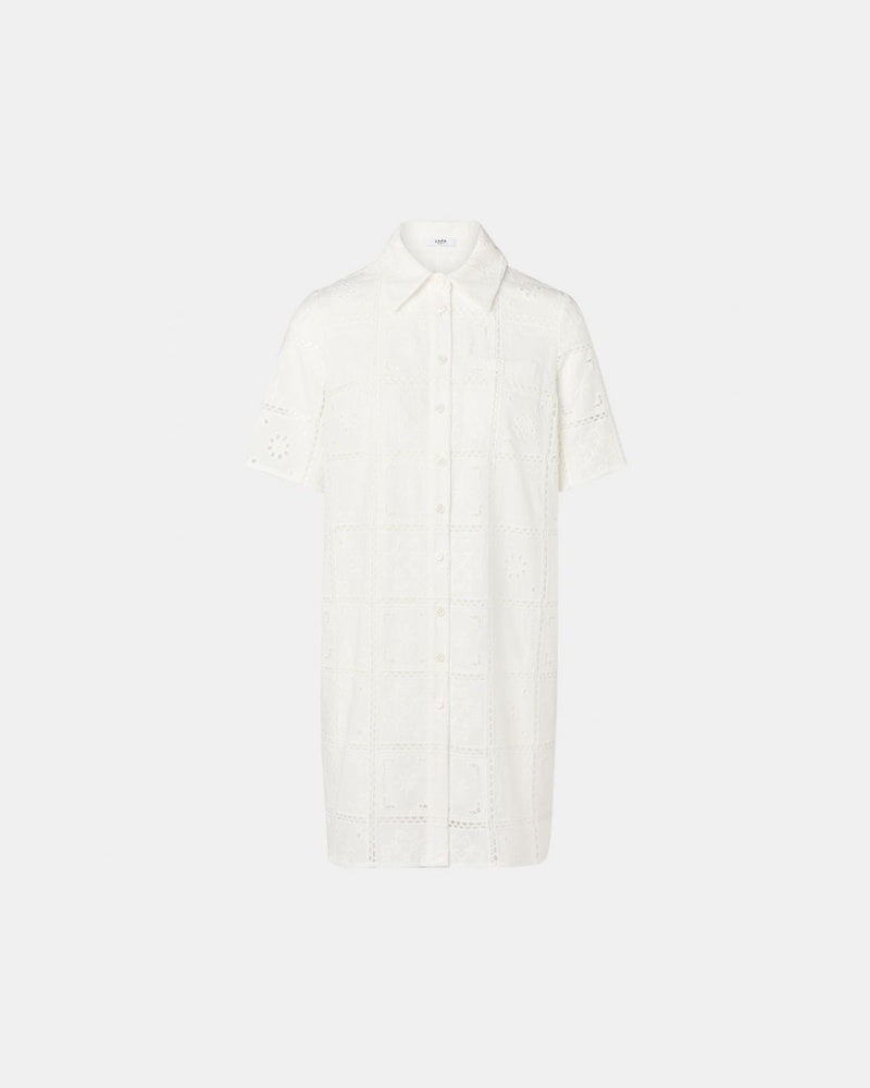 Robe mi longue à broderie anglaise écrue_5