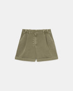 Khaki denim shorts_4