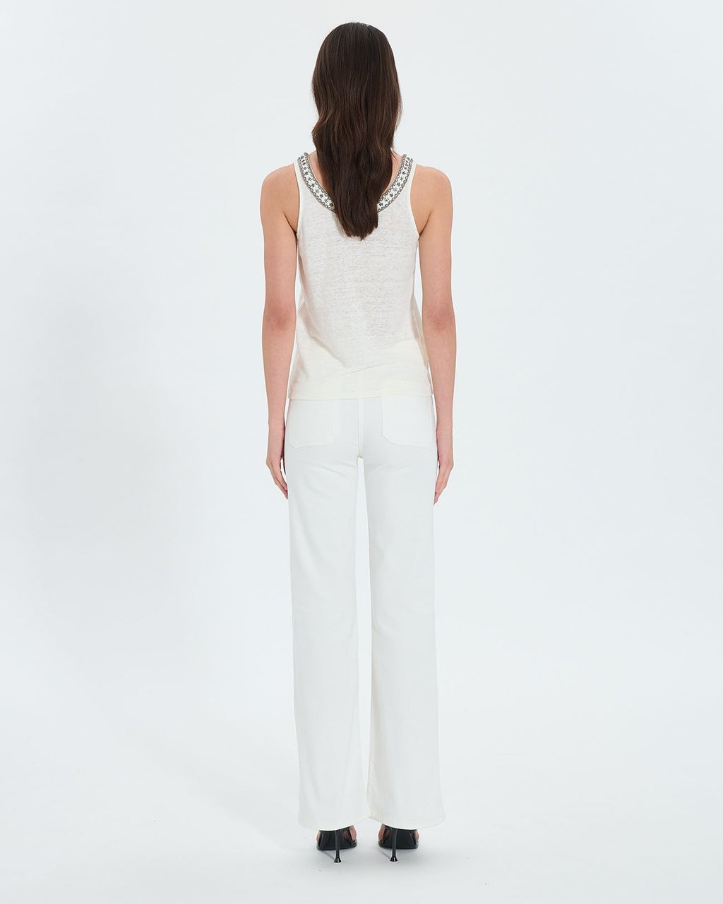 Ecru linen tank top_3