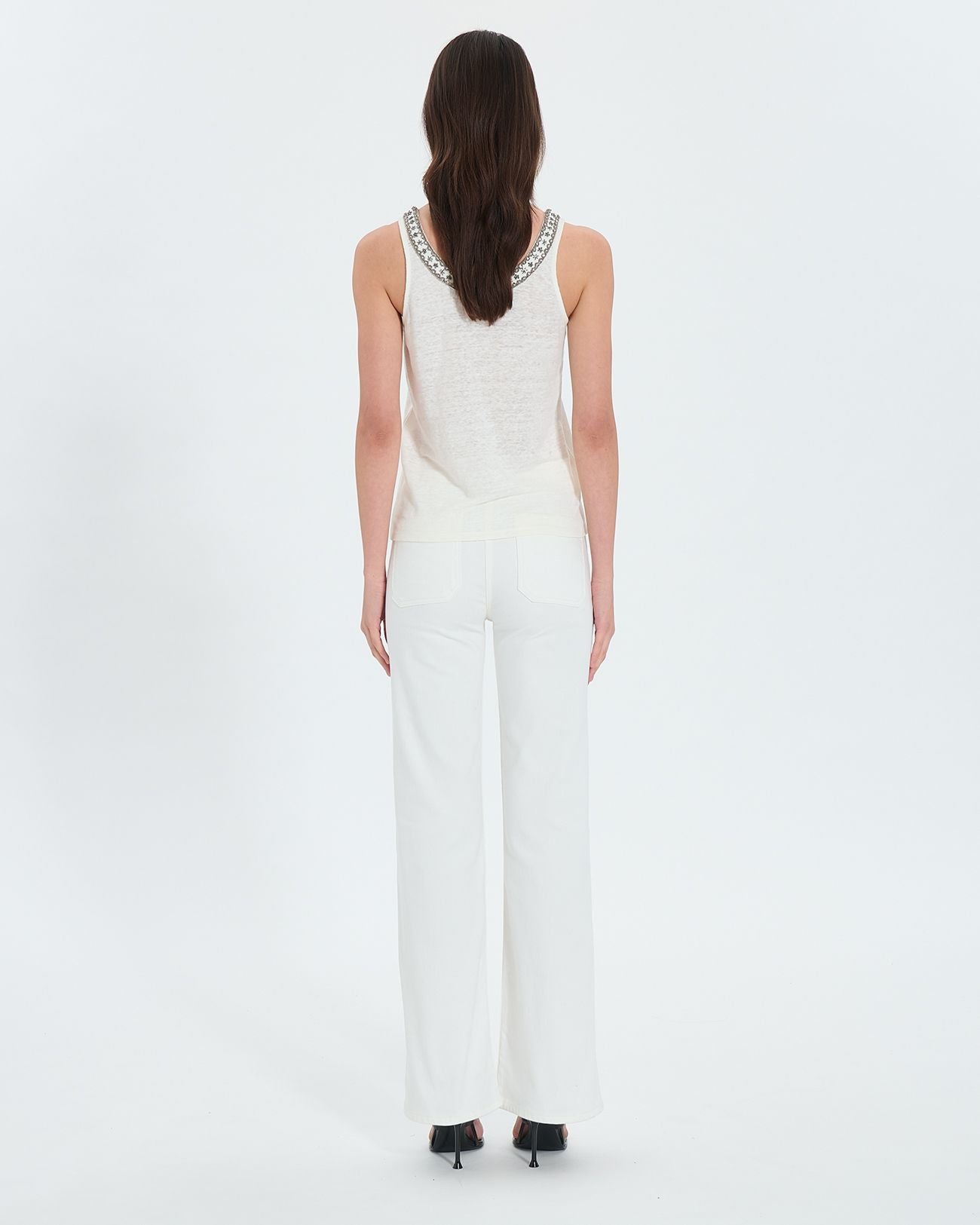 Ecru linen tank top_3