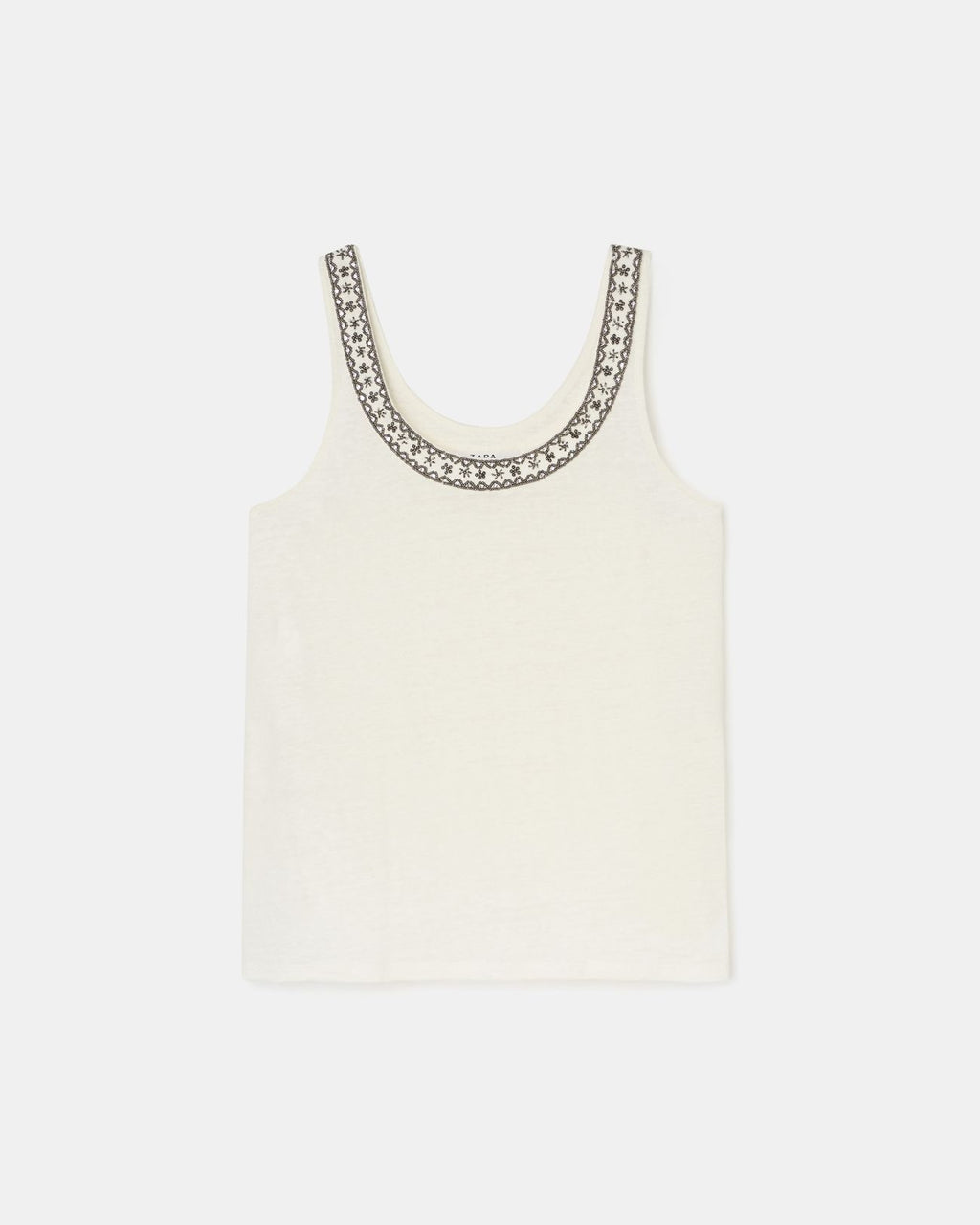 Ecru linen tank top_5