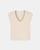 Tee-shirt col V nude_5