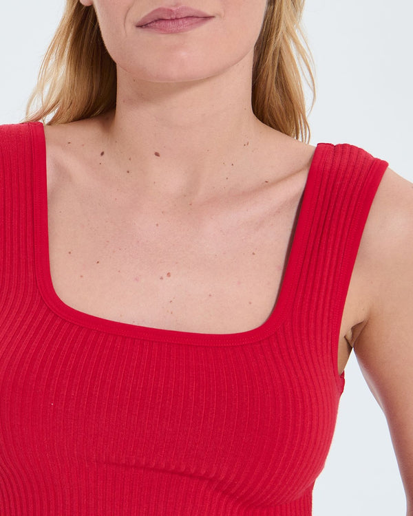 Red knit tank top_1