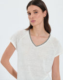 Tee-shirt en lin écru_1