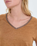 Tee-shirt en lin tabac_2