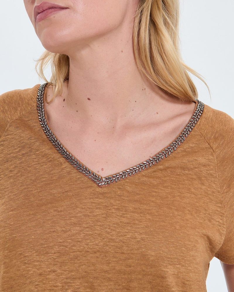 Tee-shirt en lin tabac_2