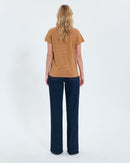 Tee-shirt en lin tabac_3