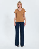 Tee-shirt en lin tabac_4