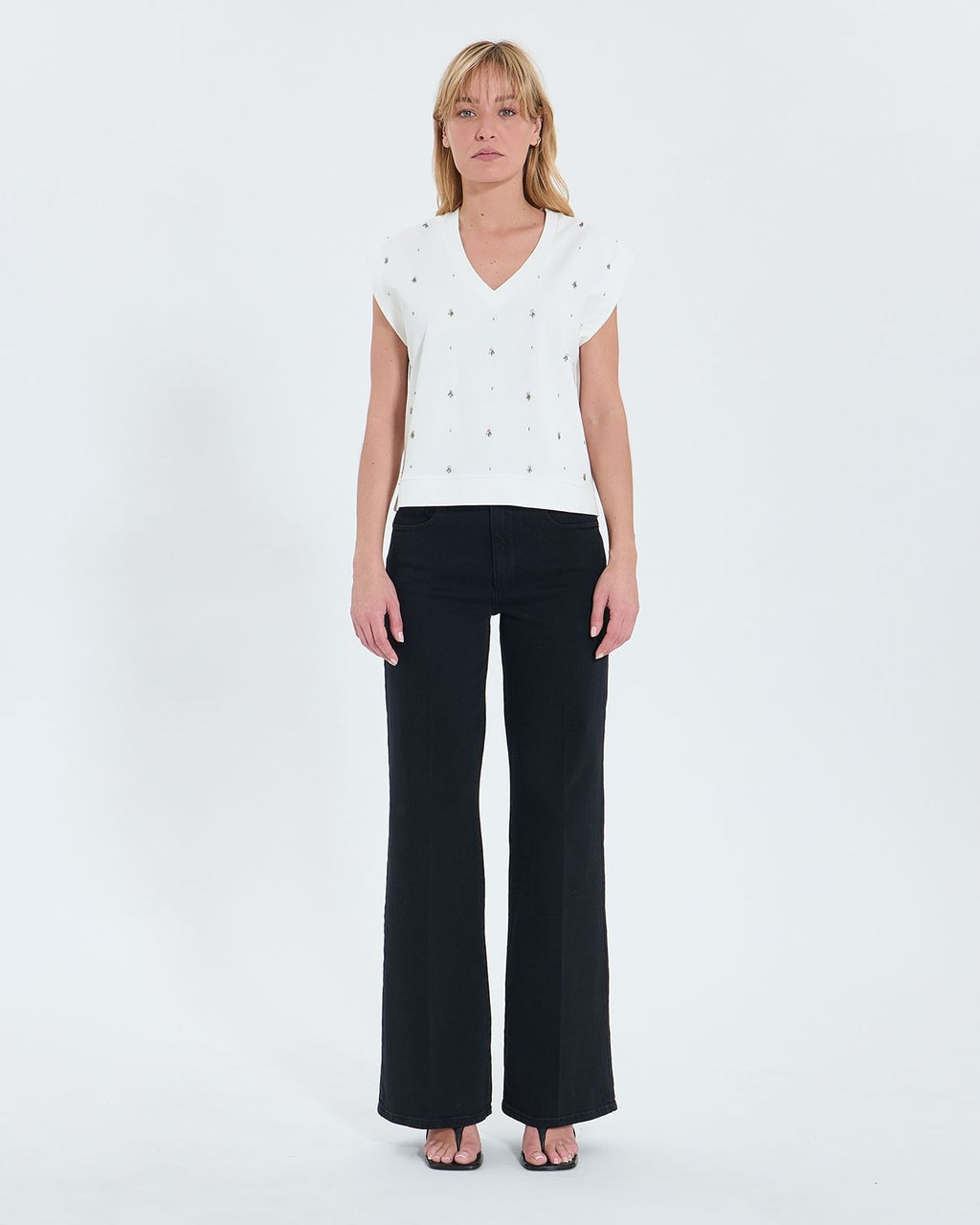 Ecru sleeveless top_4