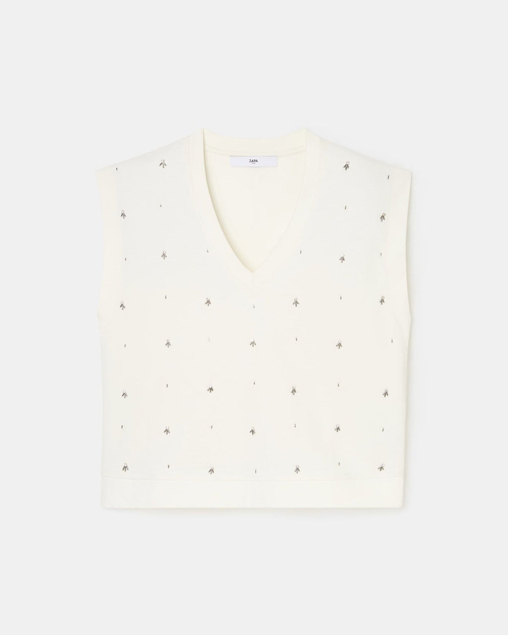 Ecru sleeveless top_5