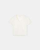 Tee-shirt ajusté en coton écru_5