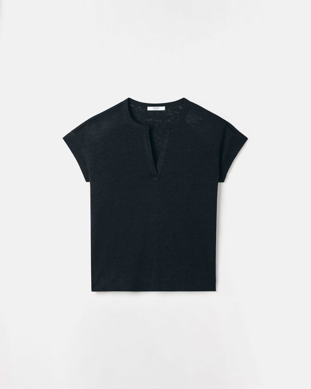 Black linen top_5
