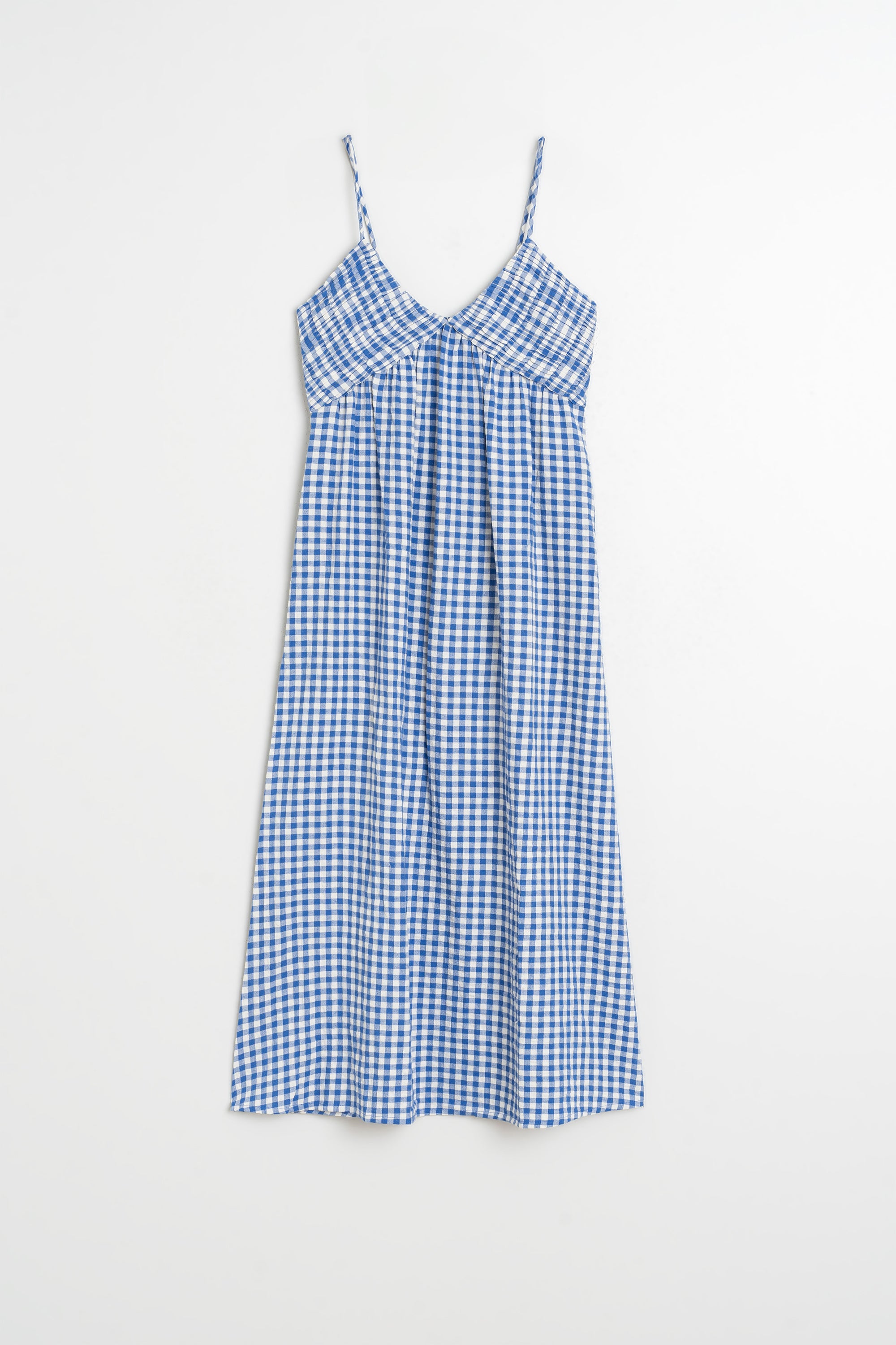 Robe À Bretelles Vichy - Bleu Britannique