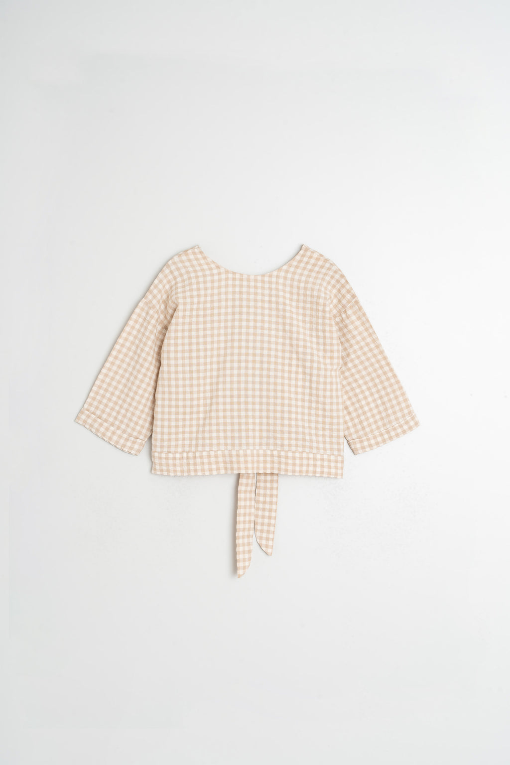 Chemise Courte Multiposition À Nouer - Beige