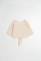 Chemise Courte Multiposition À Nouer - Beige