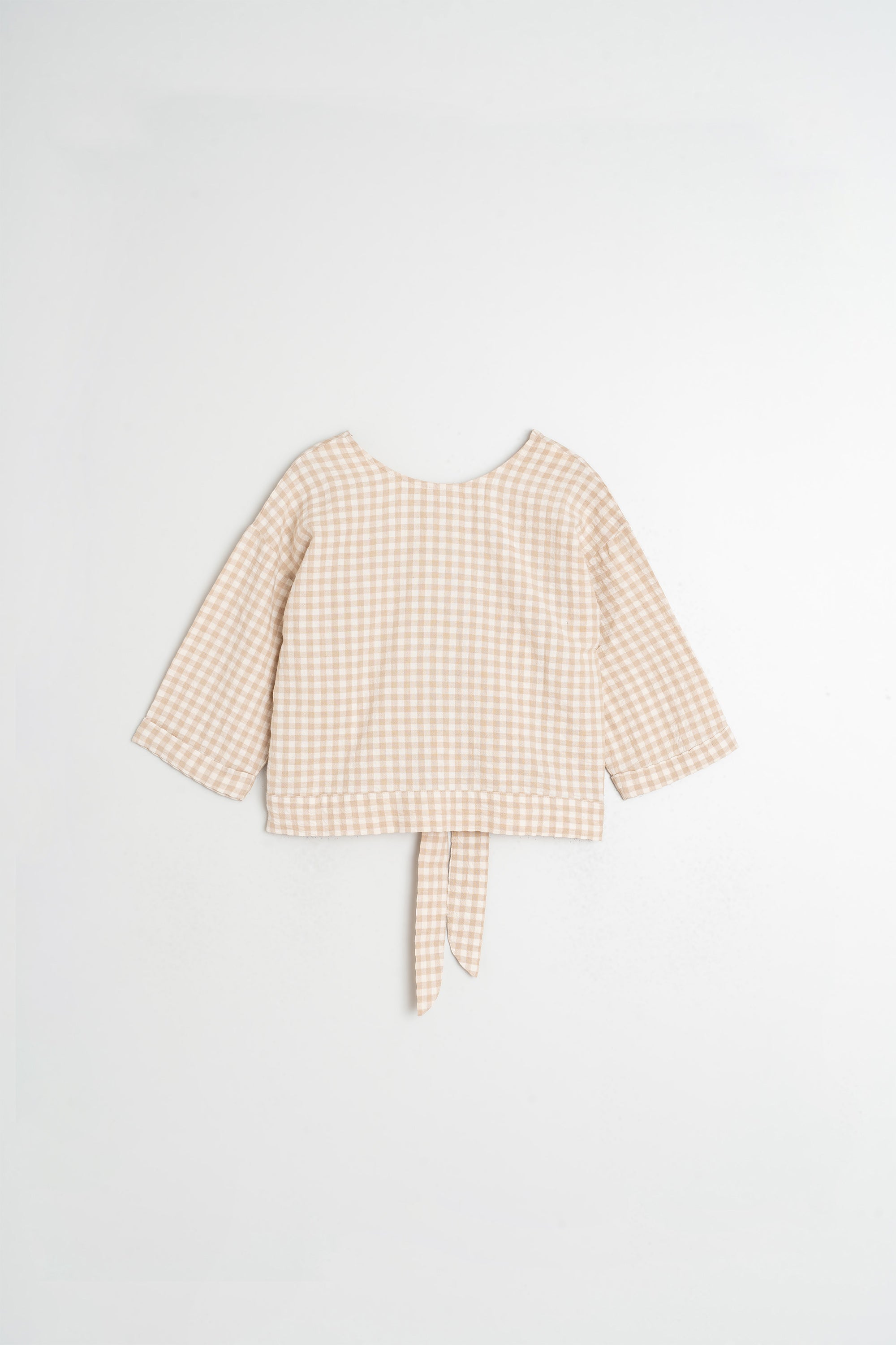 Chemise Courte Multiposition À Nouer - Beige