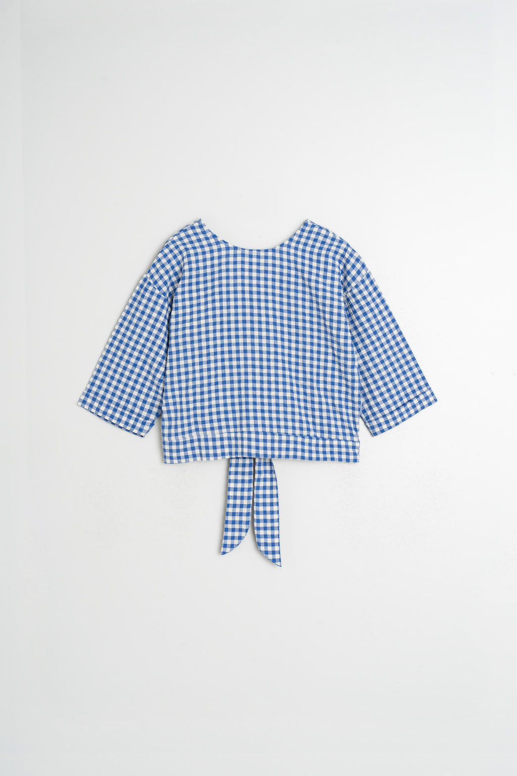 Chemise Courte Multiposition À Nouer - Bleu Britannique